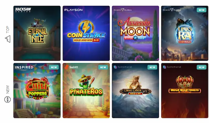 Conquestador Casino games